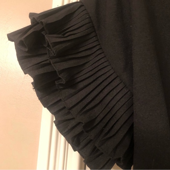 Black Pleated Ruffle Sleeve OnTwelfth Blouse - Picture 2 of 2